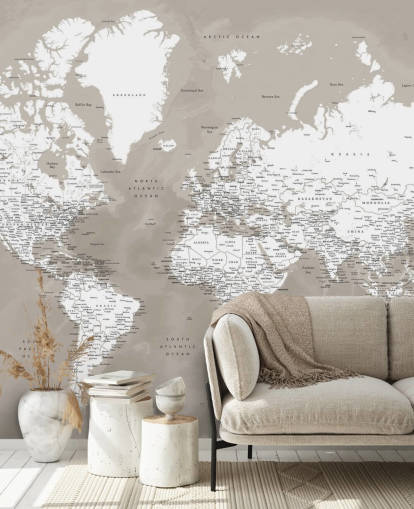 fondo de pantalla de mapa mundial marrón y blanco