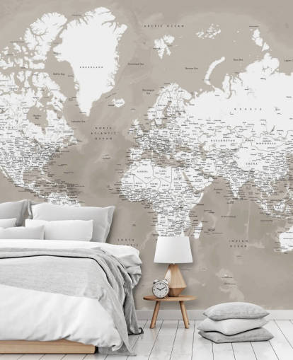 fondo de pantalla de mapa mundial marrón y blanco