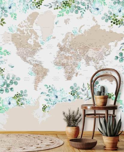 green and blue floral frame around world map wallpaper green and blue floral frame around world map wallpaper
