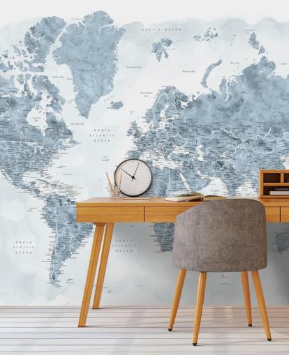 grey and white world map wallpaper