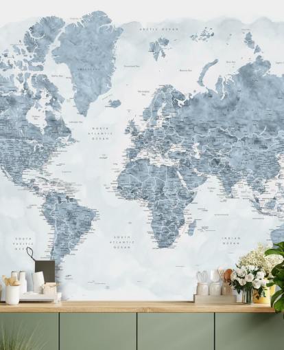 grey and white world map wallpaper