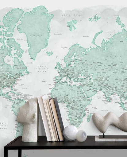 fondo de pantalla de mapa mundial gris pálido y verde menta fondo de pantalla de mapa mundial gris pálido y verde menta