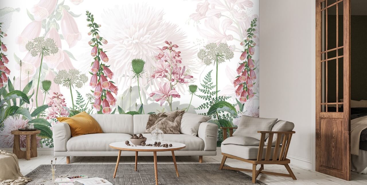 Foxglove Flowers Wallpaper | Wallsauce UK