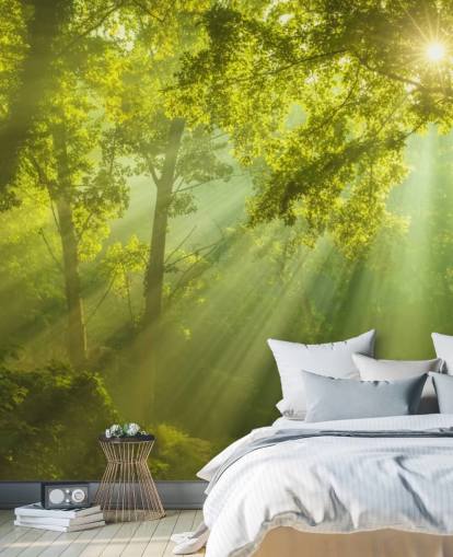 green custom forest wallpaper mural called The Forest of Heaven for living rooms green custom forest wallpaper mural called The Forest of Heaven for living rooms