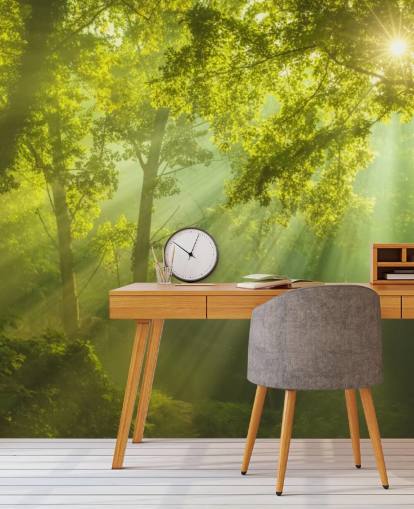 green custom forest wallpaper mural called The Forest of Heaven for living rooms green custom forest wallpaper mural called The Forest of Heaven for living rooms