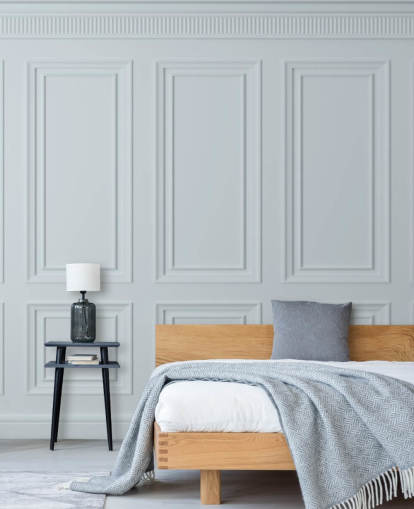 hvidt brugerdefineret panel tapet vægmaleri kaldet Off White Panel til spisestuer, køkkener og stuer hvidt brugerdefineret panel tapet vægmaleri kaldet Off White Panel til spisestuer, køkkener og stuer