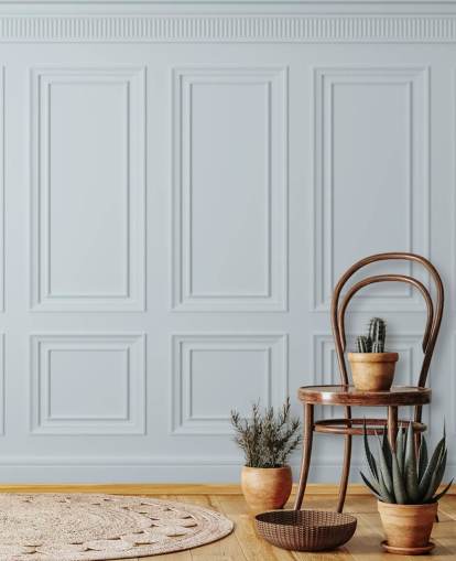 vit anpassad panel tapetväggmålning kallad Off White Panel för matsalar, kök och vardagsrum vit anpassad panel tapetväggmålning kallad Off White Panel för matsalar, kök och vardagsrum