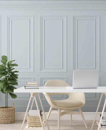 hvitt tilpasset panel tapet veggmaleri kalt Off White Panel for spisestuer, kjøkken og stuer