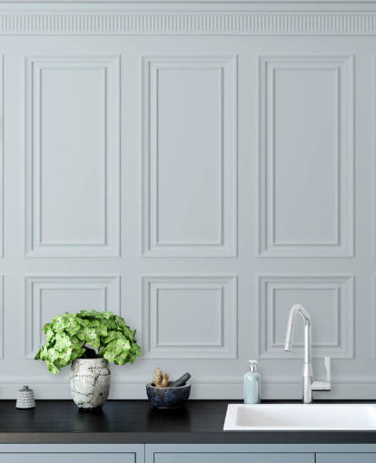 mural de papel pintado blanco personalizado llamado Off White Panel para comedores, cocinas y salas de estar mural de papel pintado blanco personalizado llamado Off White Panel para comedores, cocinas y salas de estar