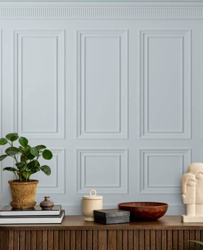 white custom panel wallpaper mural called Off White Panel for dining rooms, kitchens and living rooms
