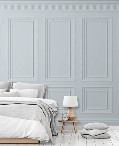 witte paneelbehangmuurschildering op maat genaamd Off White Panel voor eetkamers, keukens en woonkamers witte paneelbehangmuurschildering op maat genaamd Off White Panel voor eetkamers, keukens en woonkamers