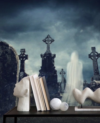 fond d'écran fantôme de cimetière