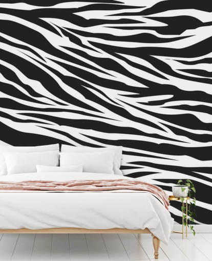 Mural de pared Cebra blanca y negra
