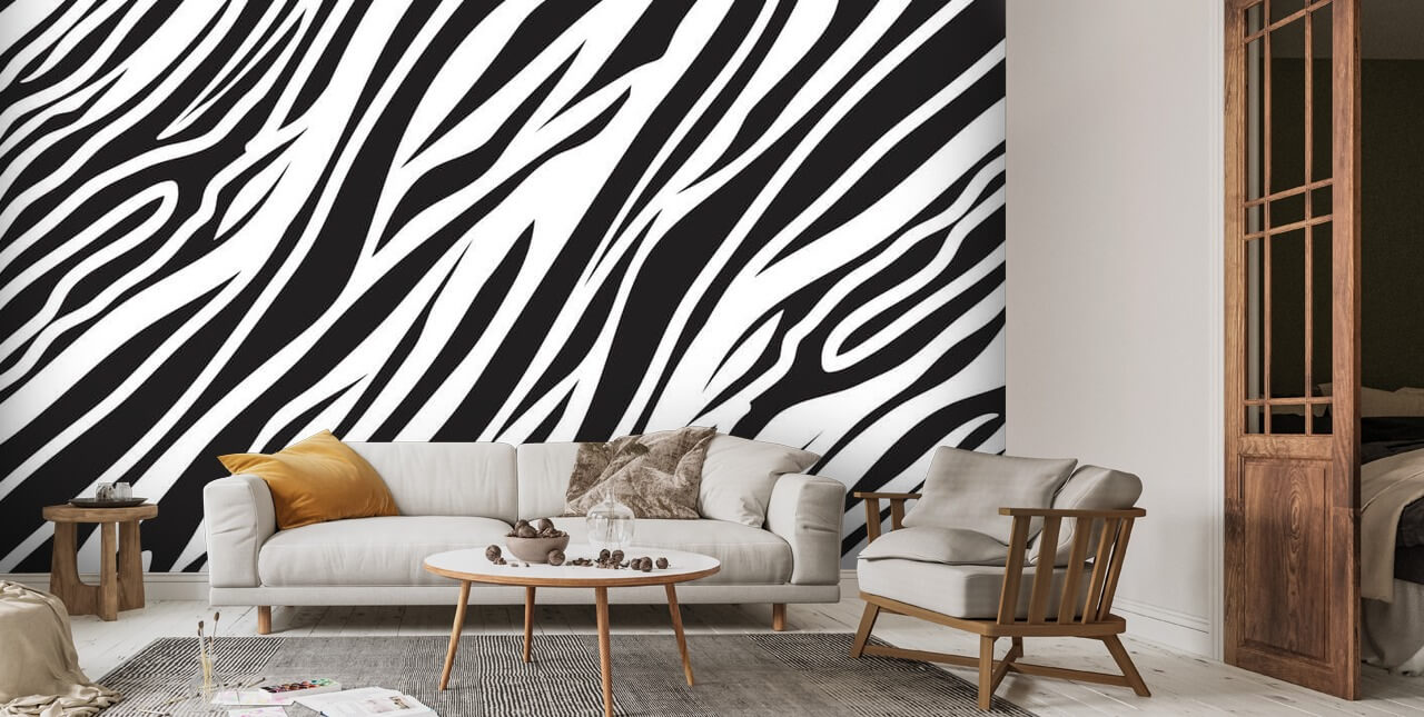 Zebra Stripe Design Wallpaper | Wallsauce US