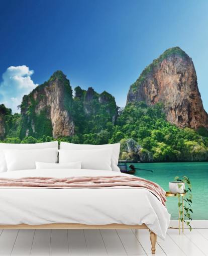 Mural de pared de la playa de Railay en Krabi
