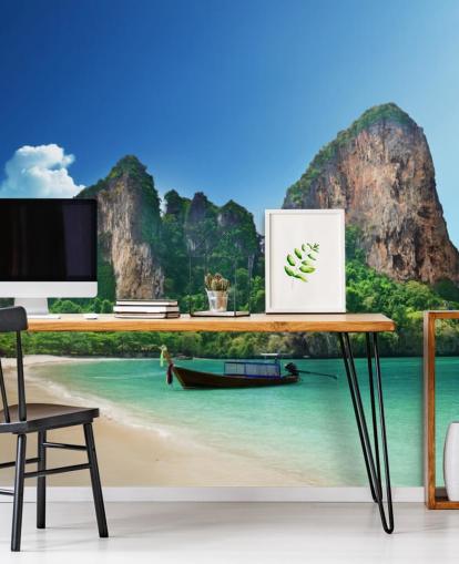 Mural de pared de la playa de Railay en Krabi