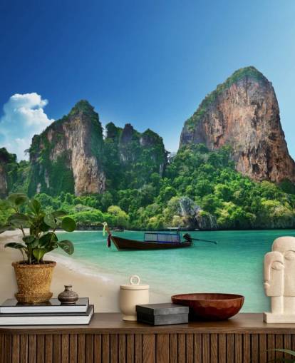 Mural de pared de la playa de Railay en Krabi