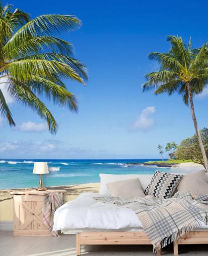 Decorazione murale con palme delle Hawaii