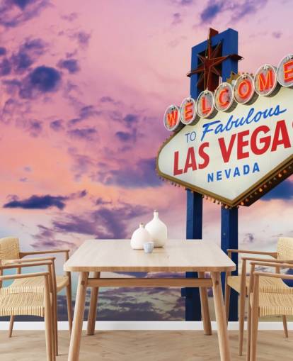 rosa och blå anpassningsbar las vegas tapetväggmålning kallad Welcome to Las Vegas Sign för hemmakontor, sovrum och företag rosa och blå anpassningsbar las vegas tapetväggmålning kallad Welcome to Las Vegas Sign för hemmakontor, sovrum och företag