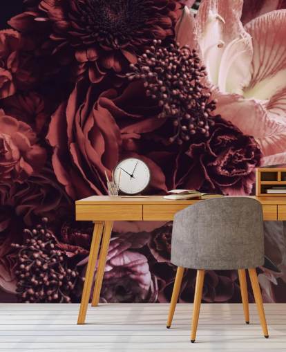 rosa, röd och lila blommig tapet rosa, röd och lila blommig tapet