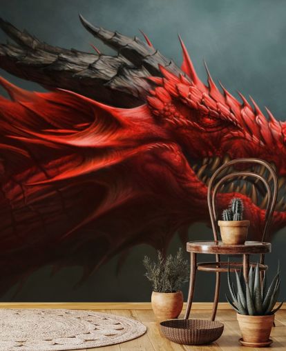 fondo de pantalla cabeza de dragón rojo