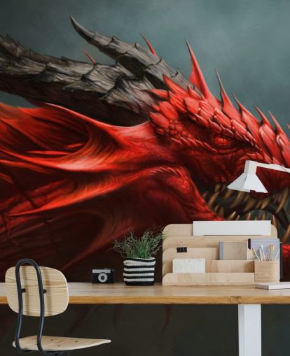 fondo de pantalla cabeza de dragón rojo