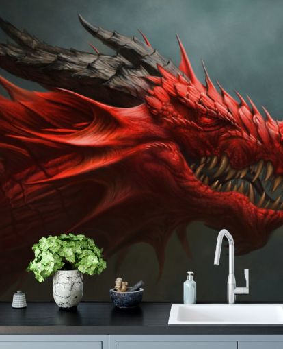 red dragon head wallpaper