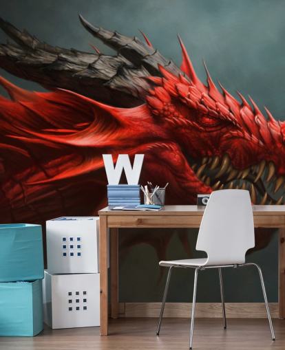 sfondo testa di drago rosso