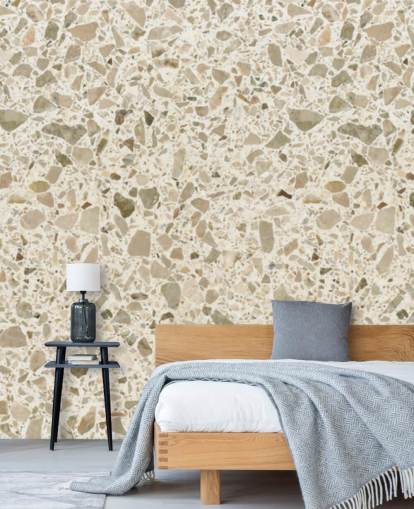 Grädde spräcklig terrazzo tapet Grädde spräcklig terrazzo tapet