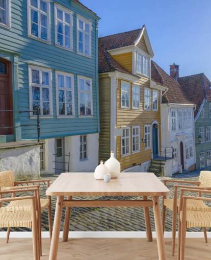 Old Town Bergen, Norway Wall Mural Wallpaper
