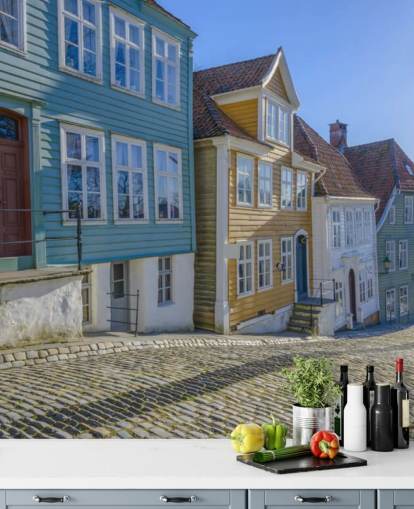 Old Town Bergen, Norway Wall Mural Wallpaper