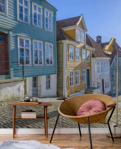 Old Town Bergen, Norway Wall Mural Wallpaper
