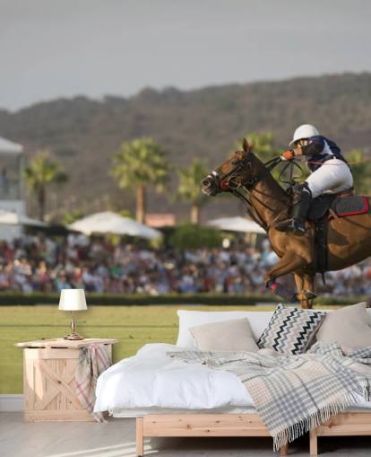 papier peint sur toile Polo Horse Saut