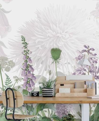 illustrert lilla fox hansker tapet