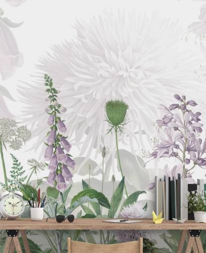 illustrert lilla fox hansker tapet