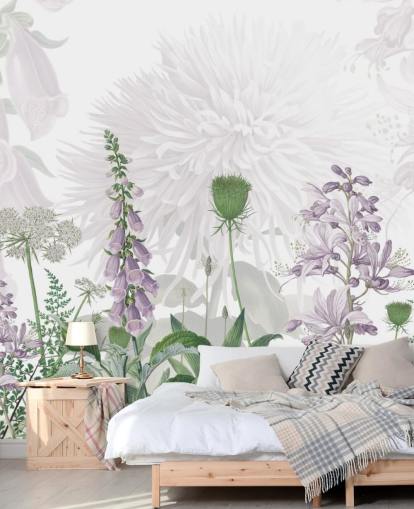 illustrert lilla fox hansker tapet