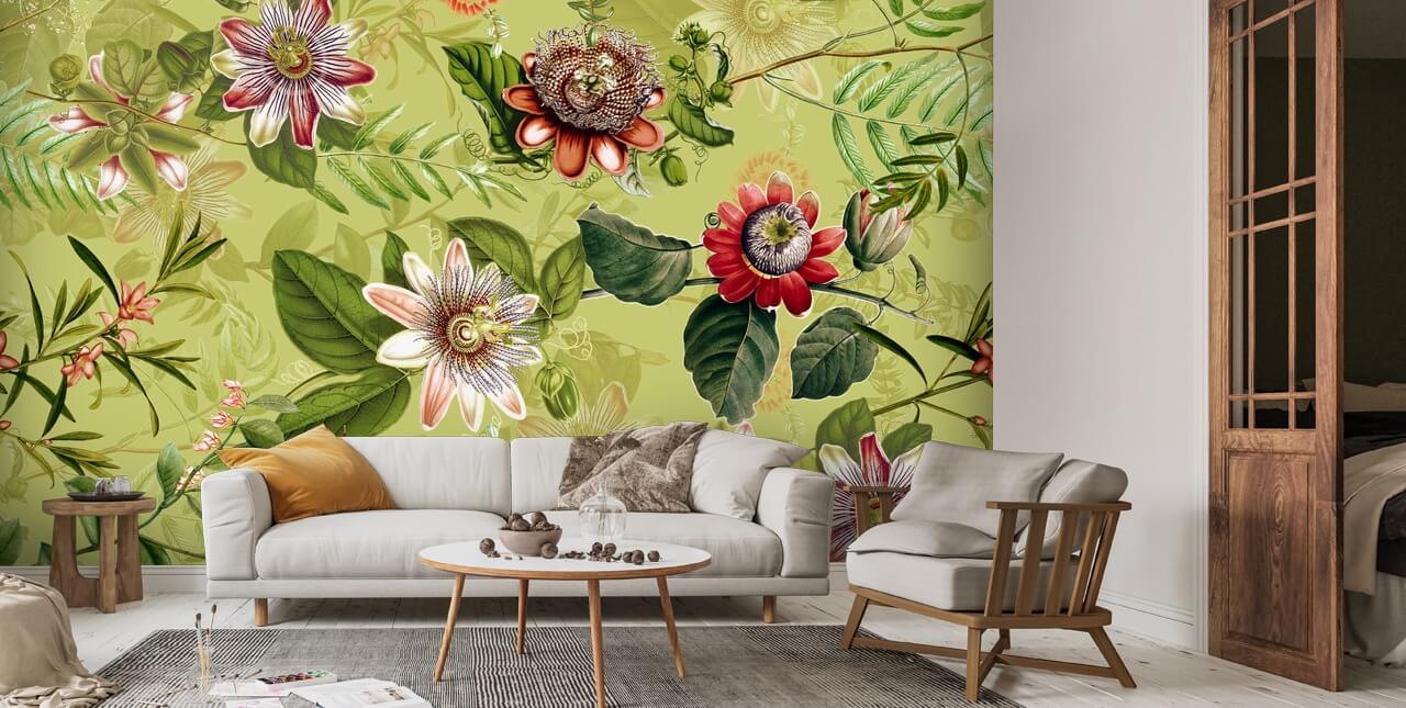 Green Garden Wall Mural Wallsauce US