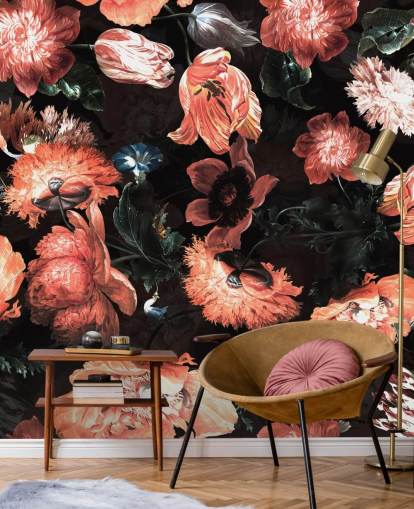 fiori rossi su sfondo nero carta da parati fiori rossi su sfondo nero carta da parati