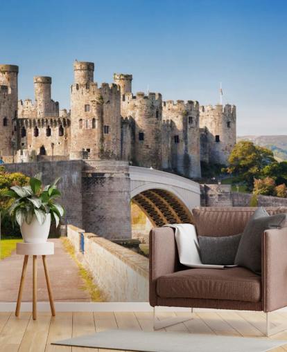 Schloss Conwy in Wales Hintergrundbild von Conwy Castle in Wales 
