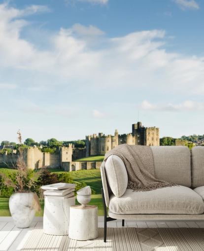 tilpasseligt landskabstapetmaleri kaldet Alnwick Castle til hjemmekontorer, soveværelser og virksomheder tilpasseligt landskabstapetmaleri kaldet Alnwick Castle til hjemmekontorer, soveværelser og virksomheder