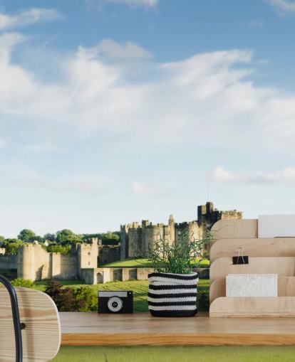 customizable landscape wallpaper mural called Alnwick Castle for home offices, bedrooms and businesses customizable landscape wallpaper mural called Alnwick Castle for home offices, bedrooms and businesses
