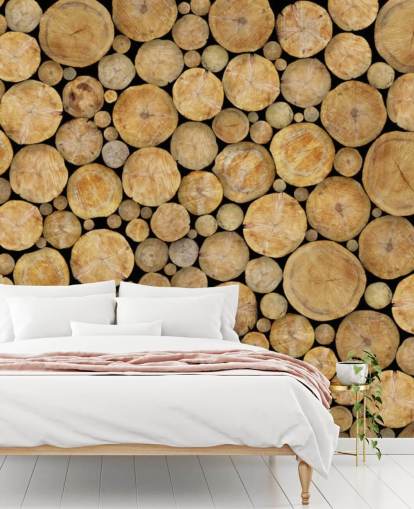 Face On Log Pile Wallpaper Face On Log Pile Wallpaper