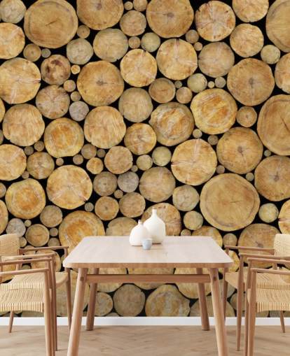 Ansigt på Log Pile Baggrund