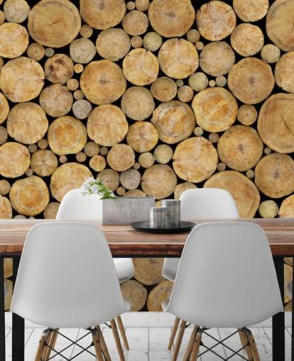 Face On Log Pile Wallpaper Face On Log Pile Wallpaper