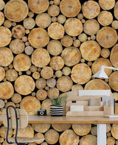 Ansigt på Log Pile Baggrund