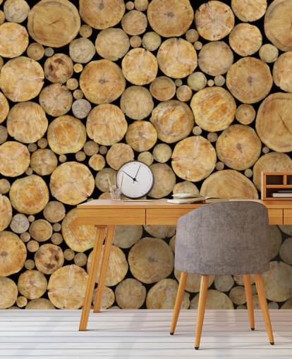 Face On Log Pile Wallpaper Face On Log Pile Wallpaper