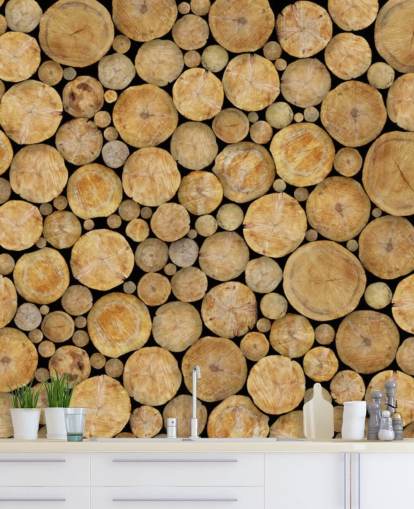 Face On Log Pile Wallpaper Face On Log Pile Wallpaper