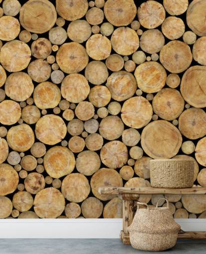 Ansigt på Log Pile Baggrund