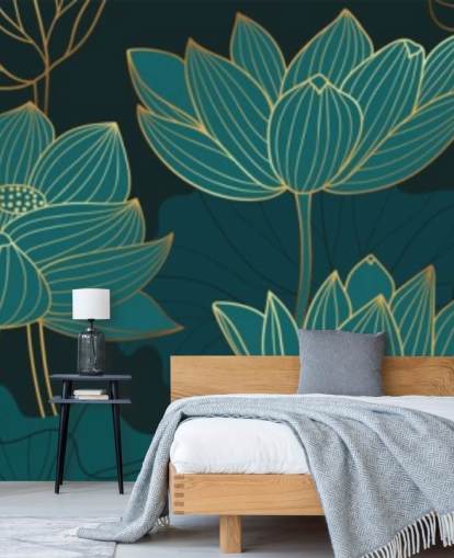 teal toned floral wallpaper teal toned floral wallpaper