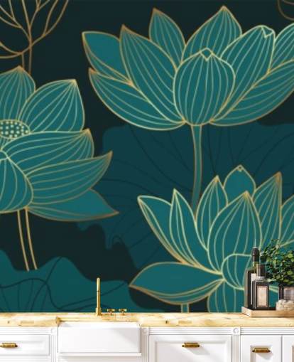teal toned floral wallpaper teal toned floral wallpaper